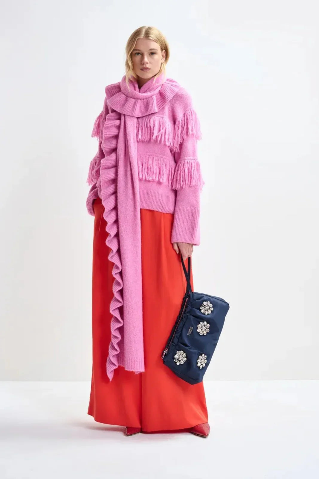 Maglioni Donna Essentiel Antwerp - Pullover With Fringes - Rosa