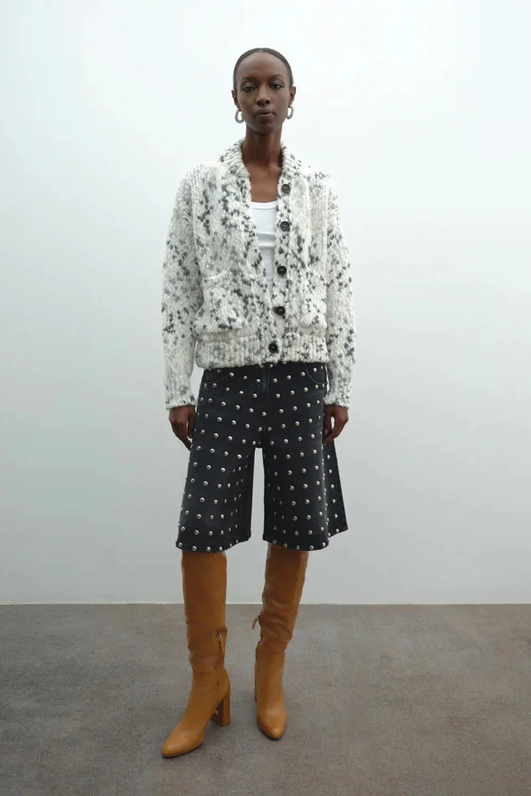 Cardigan Donna Akep - Giacca In Maglia Con Tasconi - Multicolore