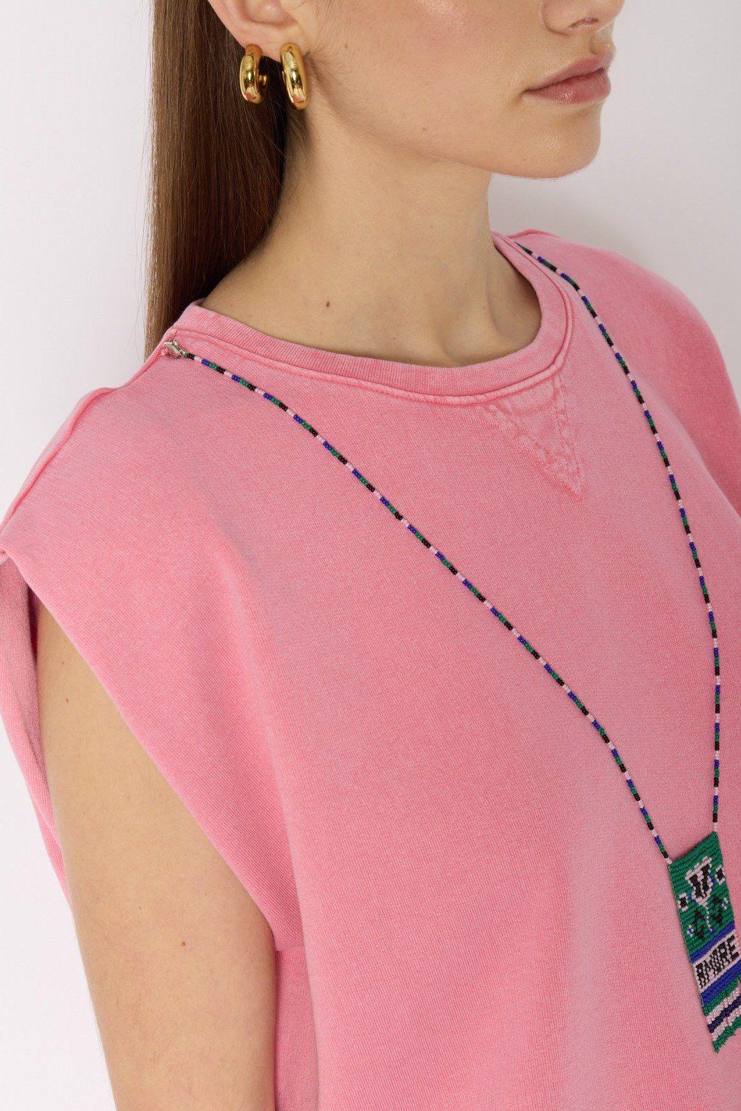 T-shirt Donna Berenice - T-Shirt Collier Perles - Rosa