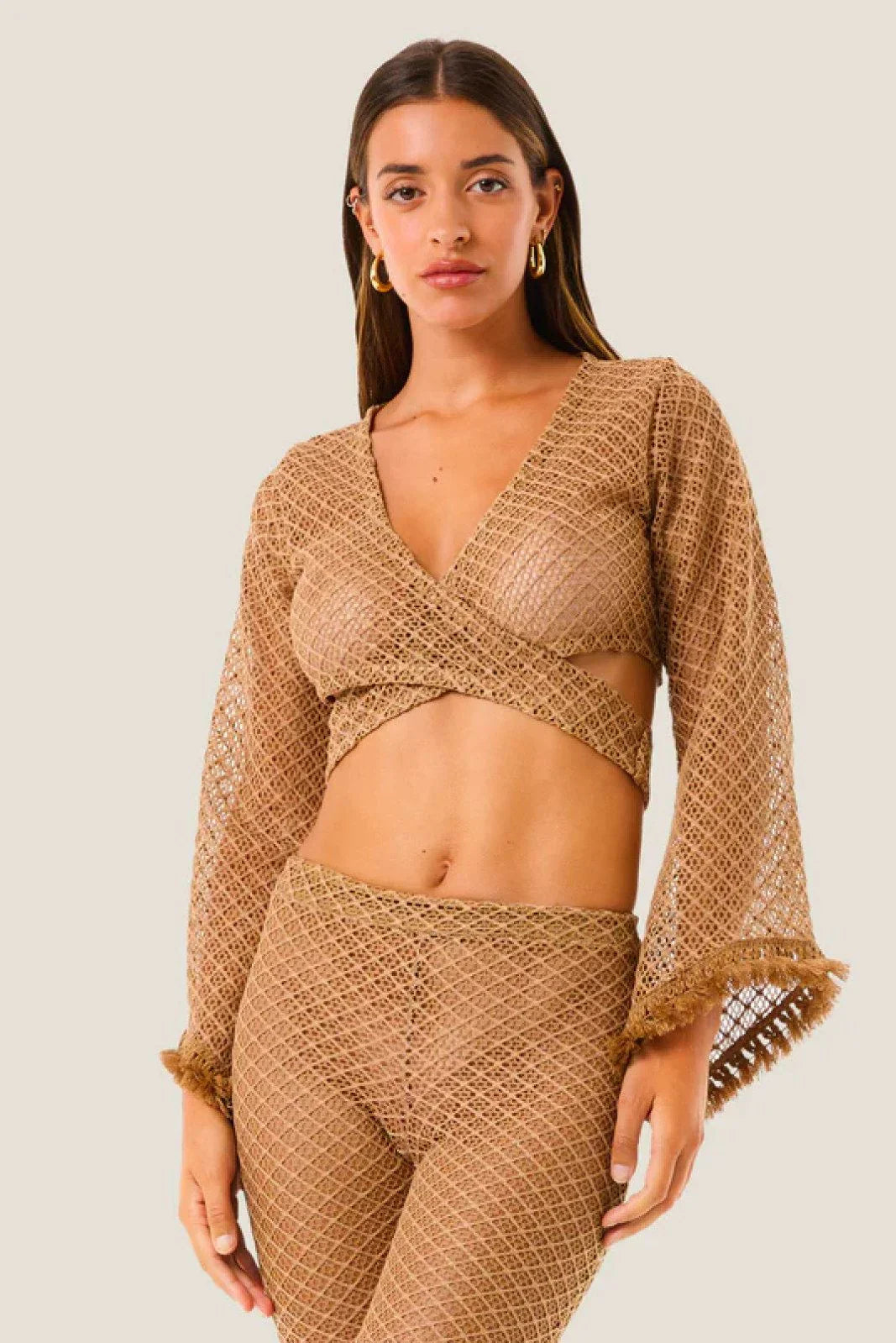 Maglie Donna 4Giveness - Maglia Natural Mesh - Cammello