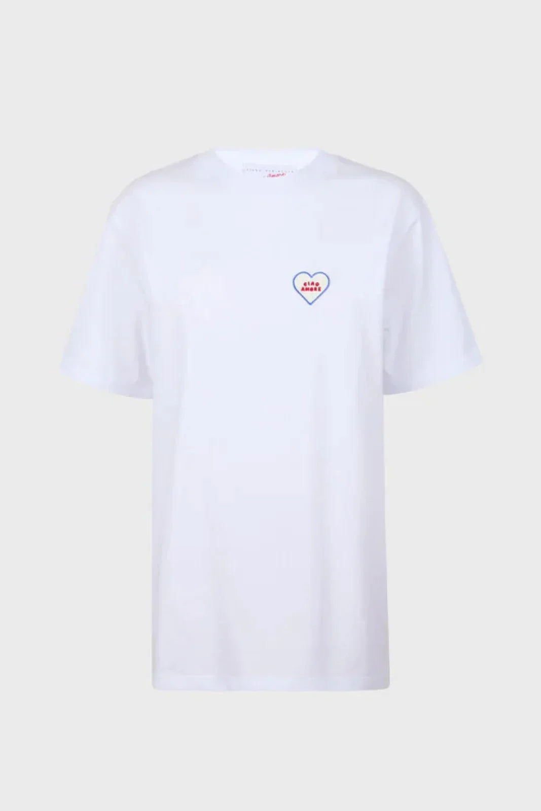 T-shirt Donna Ciao Amore - Heart Patch Tee Shirt - Bianco