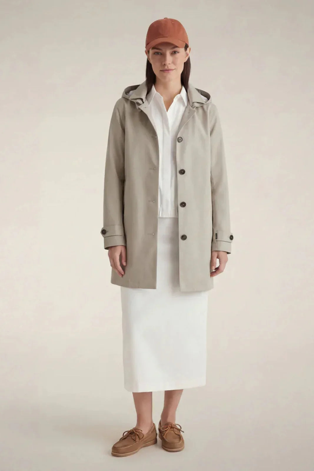Piumini Donna Save The Duck - Cappotto Cappuccio - Beige