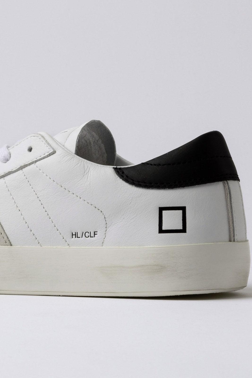 Sneaker Uomo D.A.T.E. - Hill Low Calf White-Black - Nero