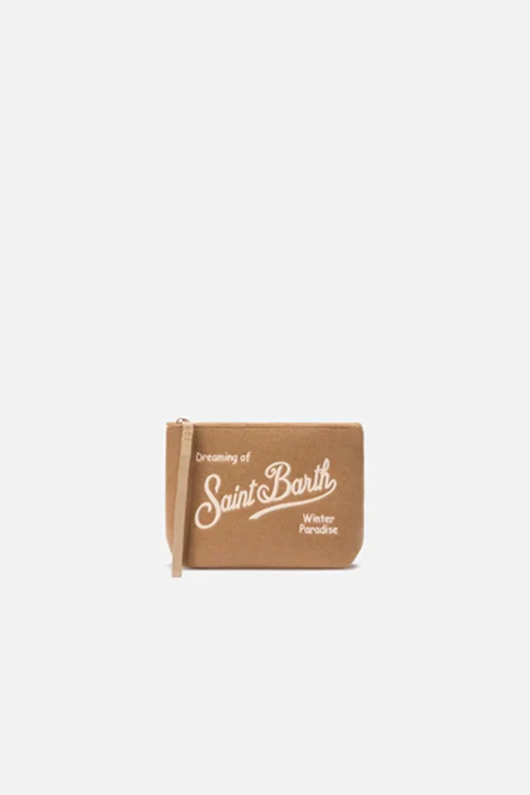 Mc2 Saint Barth Men's Clutch Bag - Aline Felt 19 Emb - Camel
