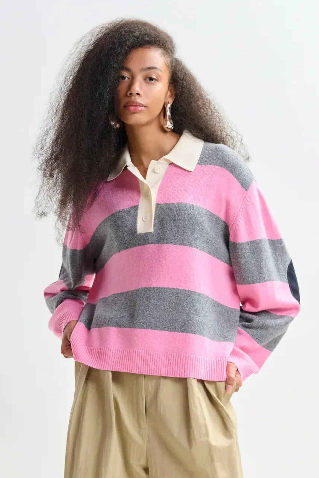 Polo a manica lunga Donna Essentiel Antwerp - Knit Polo - Multicolore