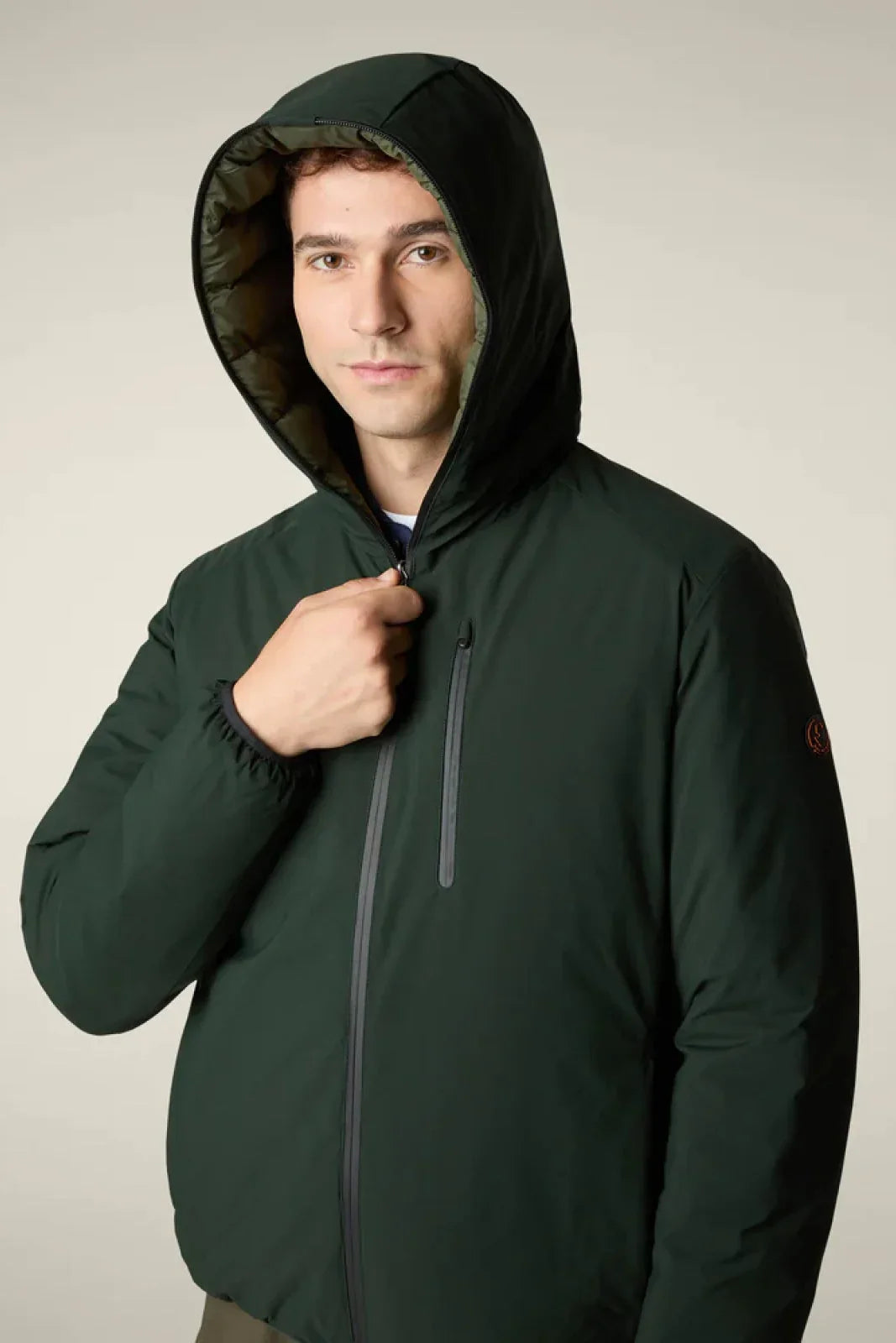 Piumini Uomo Save The Duck - Giubbotto Cappuccio - Verde