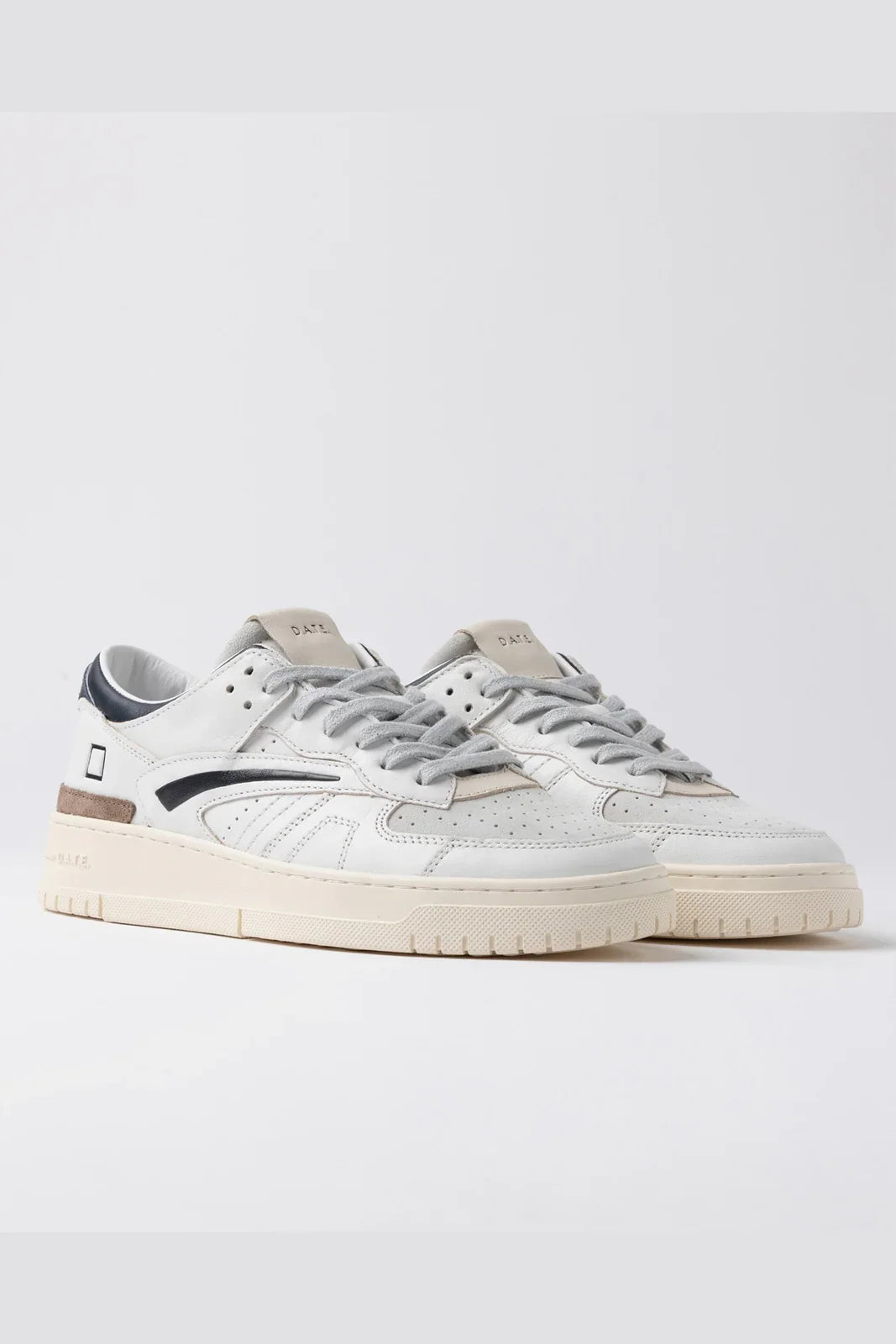 Sneaker Uomo D.A.T.E. - Torneo Colored White-Blue - Bianco