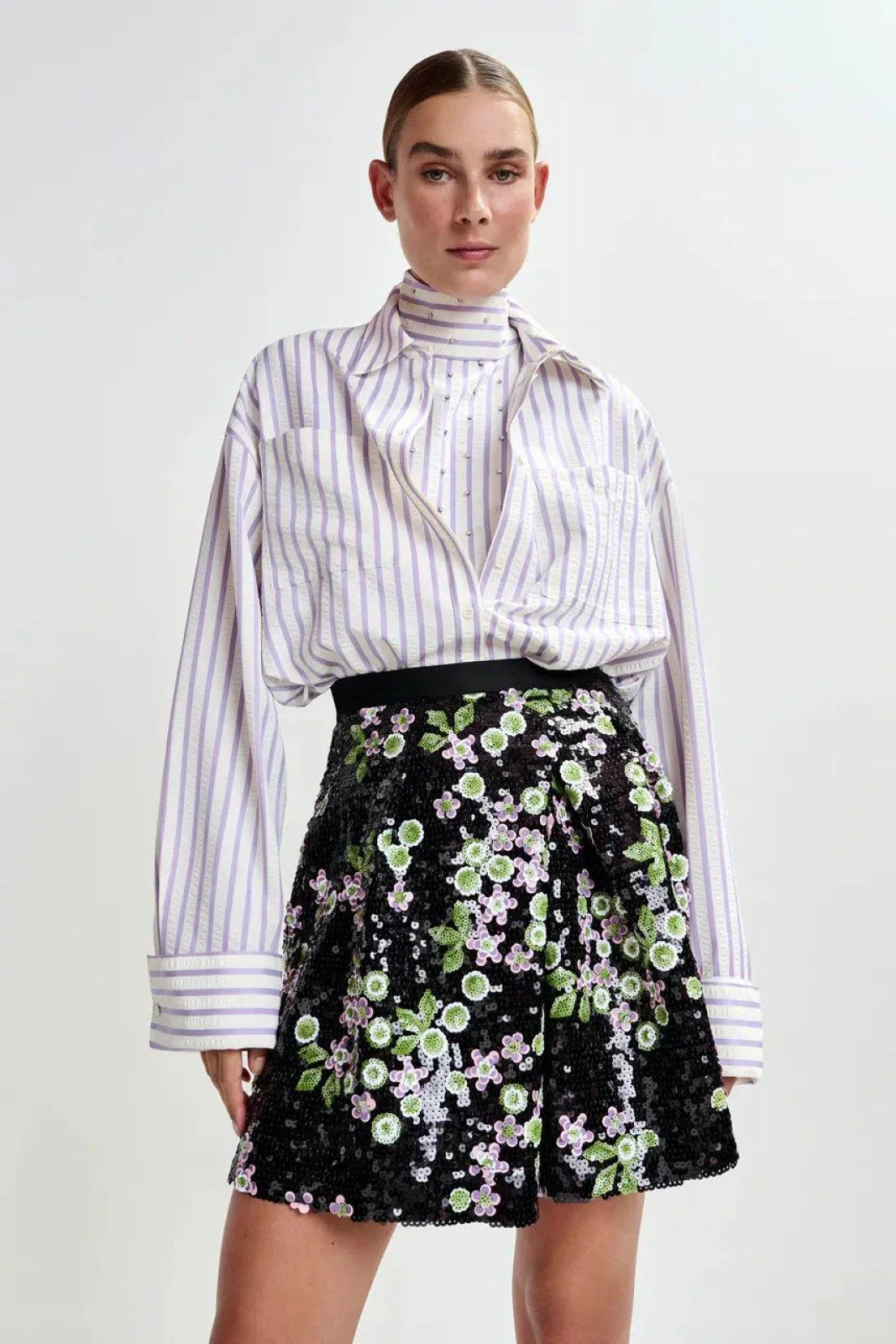 Camicie Donna Essentiel Antwerp - Shirt W-Embellished Bib - Multicolore