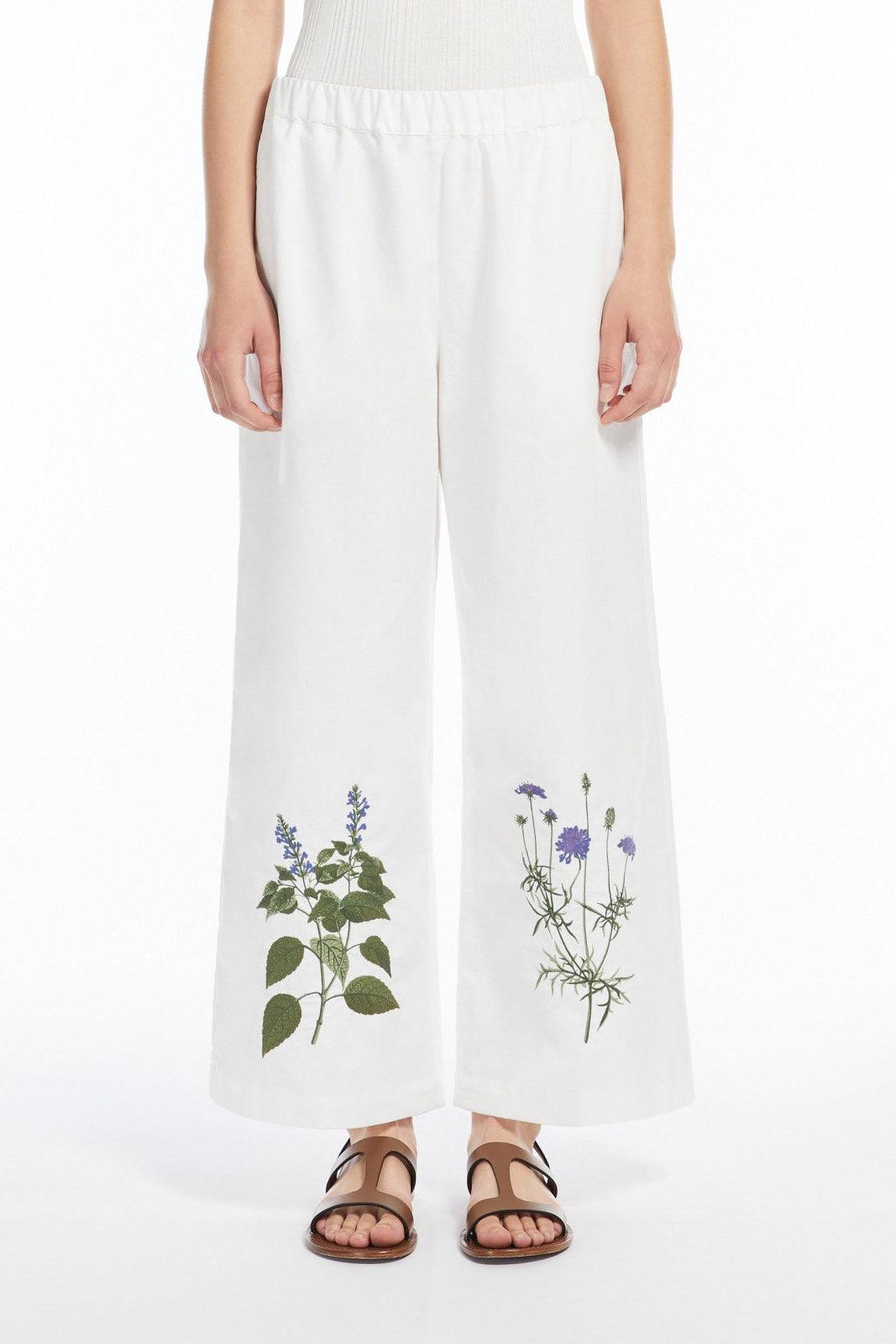 Pantaloni Donna Max Mara - Volante - Bianco