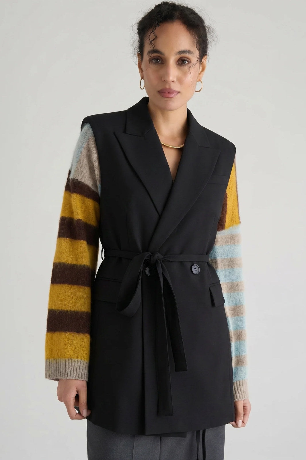 Gilet Manila Grace Con Cinturino Donna – Nero