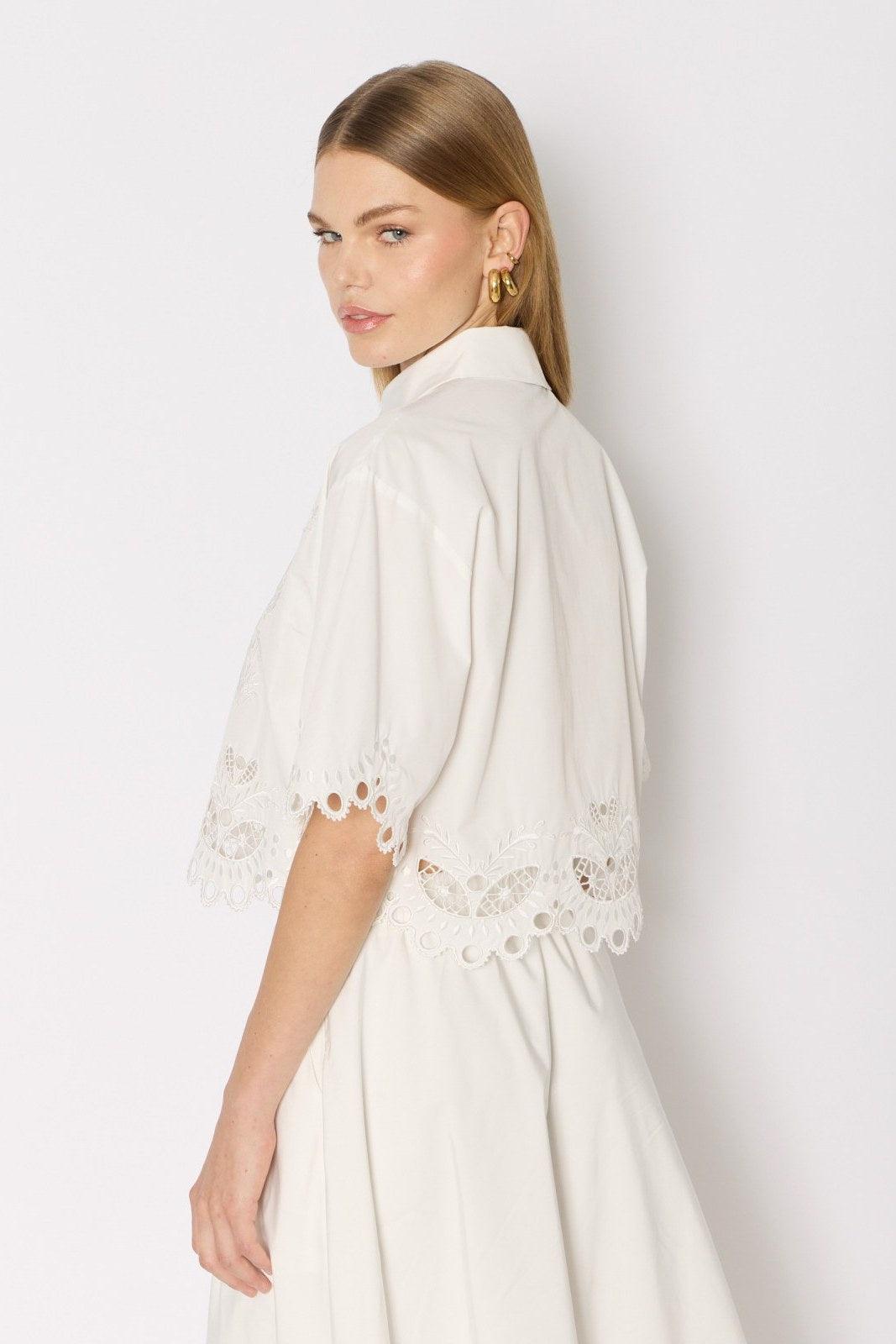 Camicie Donna Berenice - Chemise Cropped Mc - Bianco