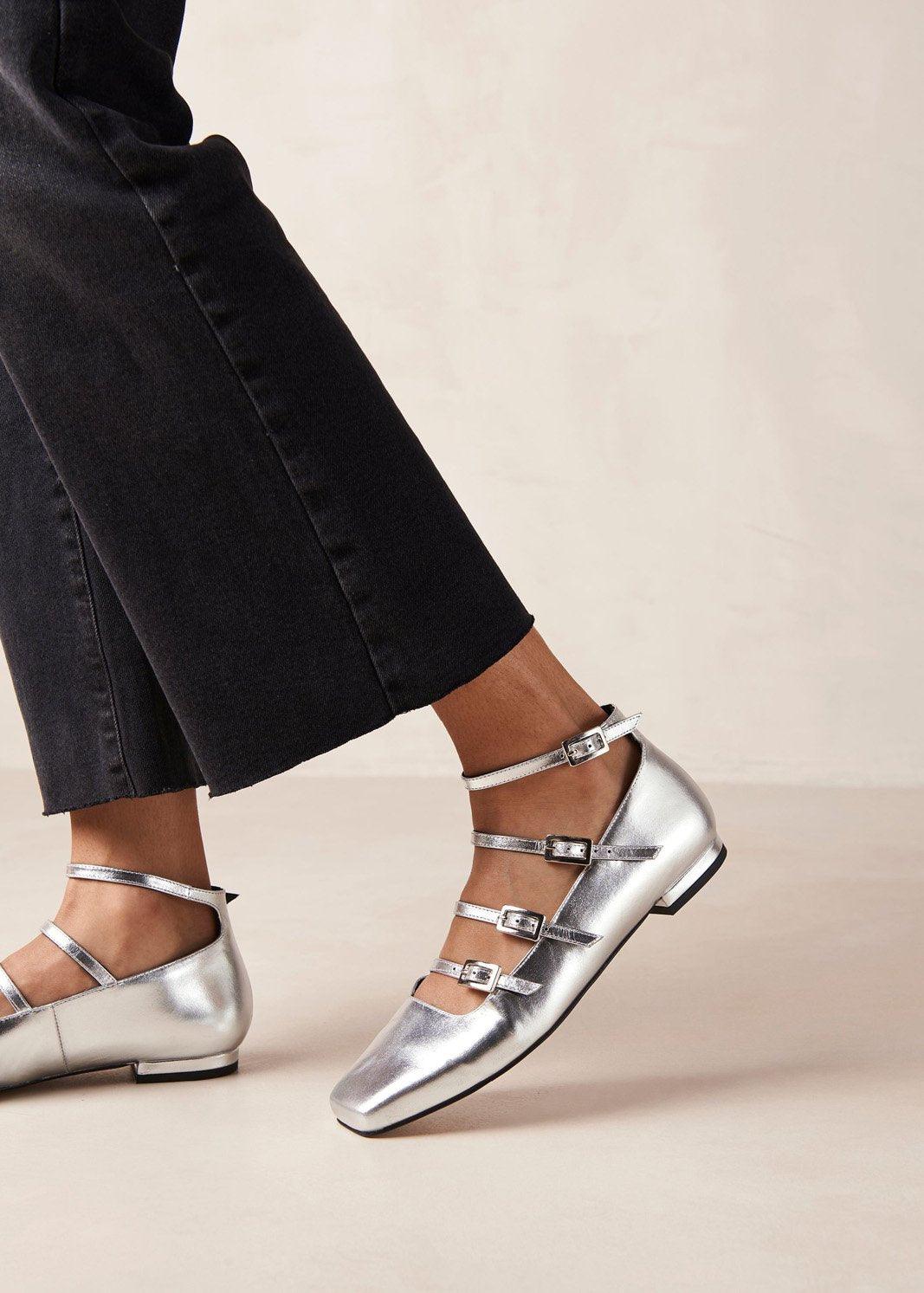 Ballerine argento donna hotsell