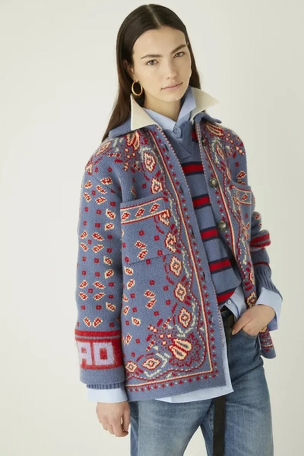 Cardigan Ciao Amore Overshirt Donna – Azzurro