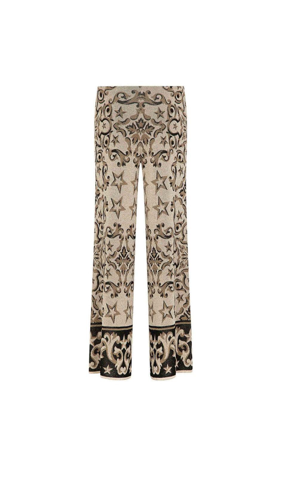 Pantaloni Donna Akep - Pantalone Jacquard Lurex - Multicolore