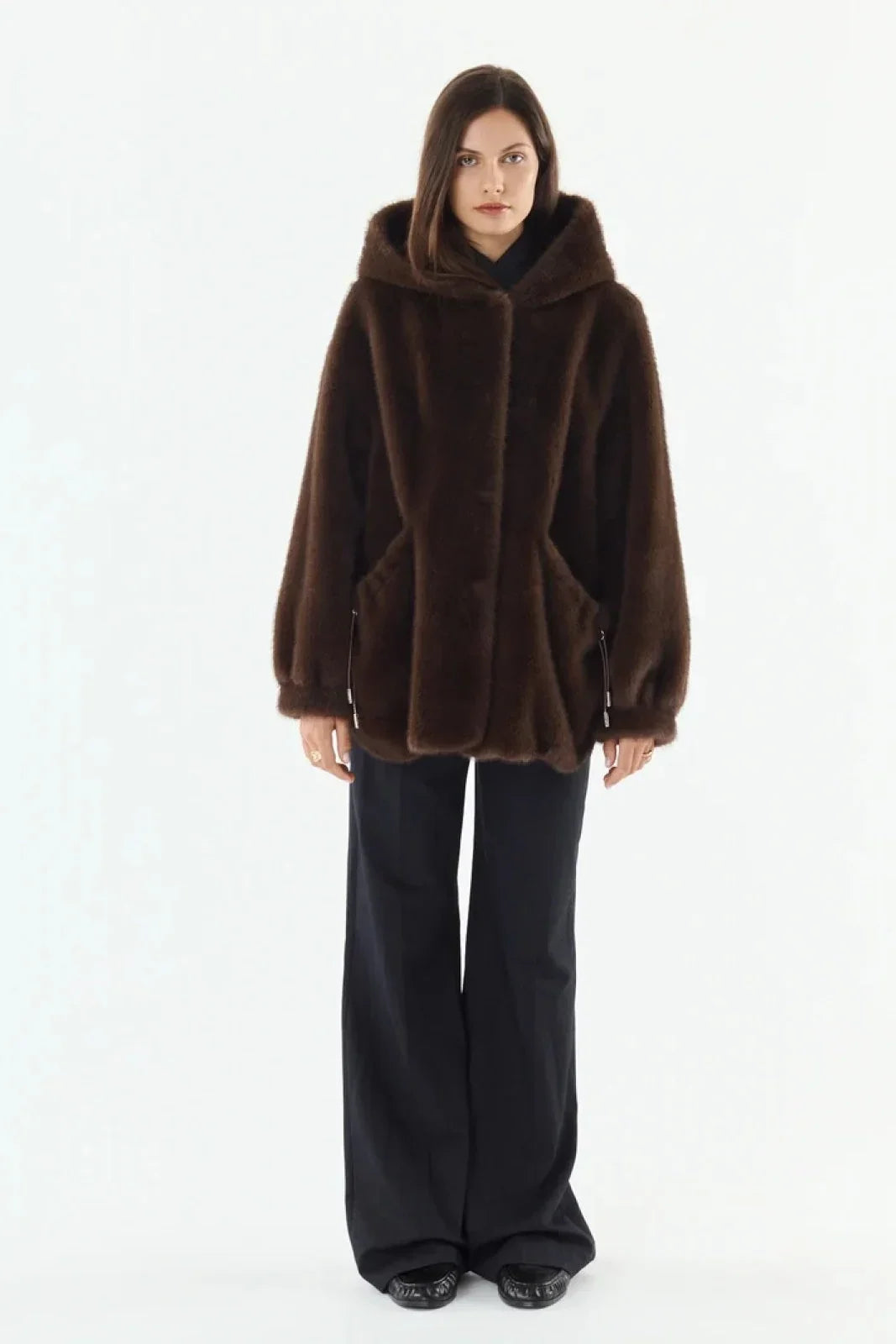 Pellicce Donna Giovanni Paris - Giubbino Con Cappuccio - Marrone