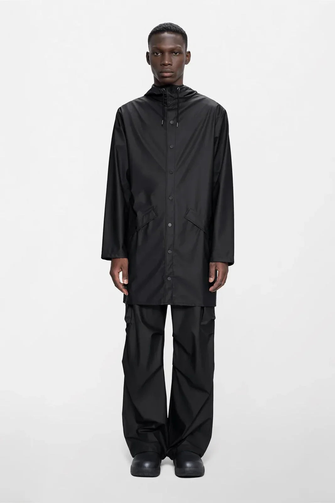 Giacca impermeabile Rains Long Jacket Uomo – Nero