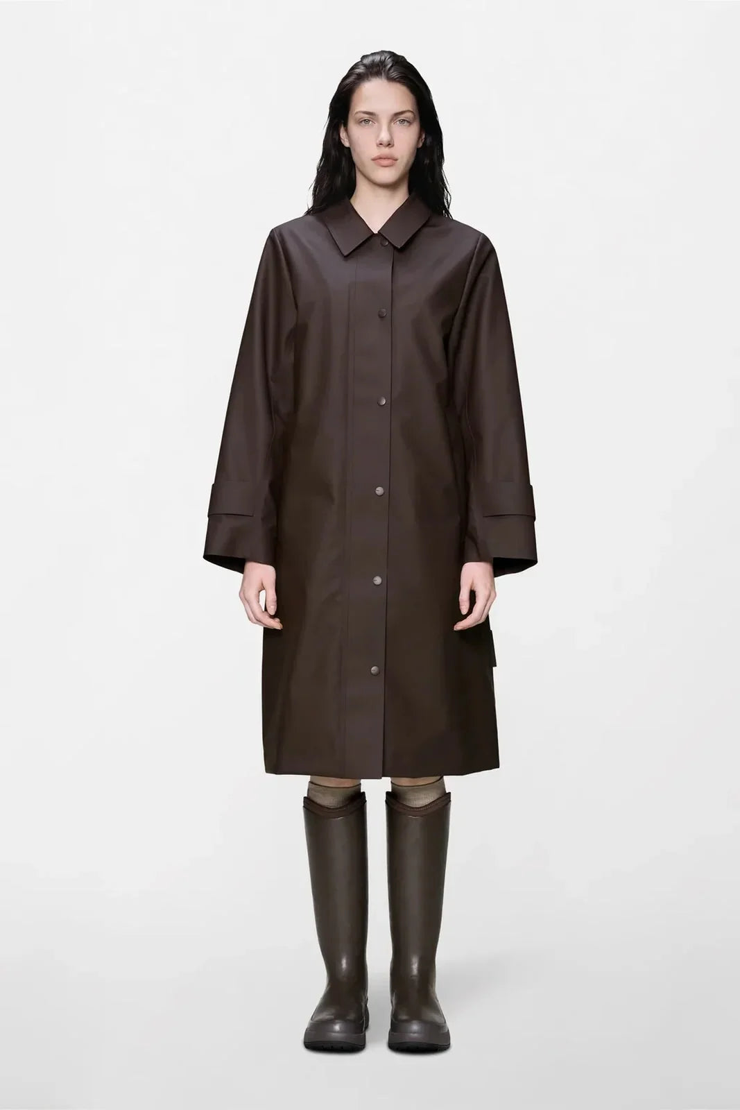 Giaccone Rains Nara W Long Donna – Marrone