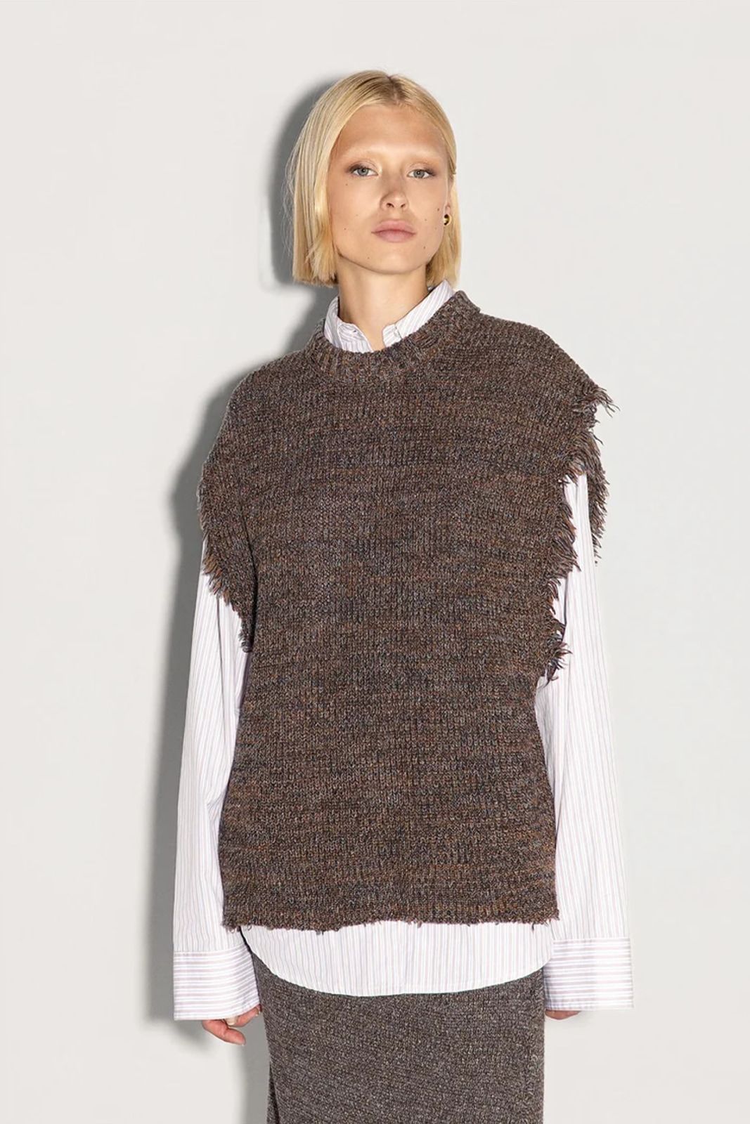 Akep Women's Vest - Sleeveless - Brown