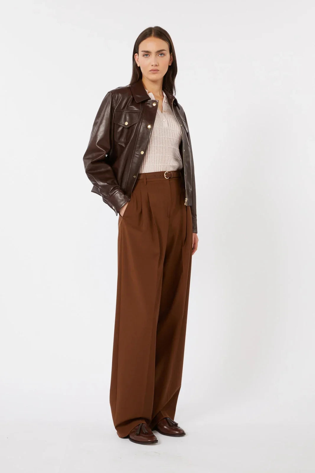 Pantaloni Donna Max Mara Studio - Mstbacio - Marrone