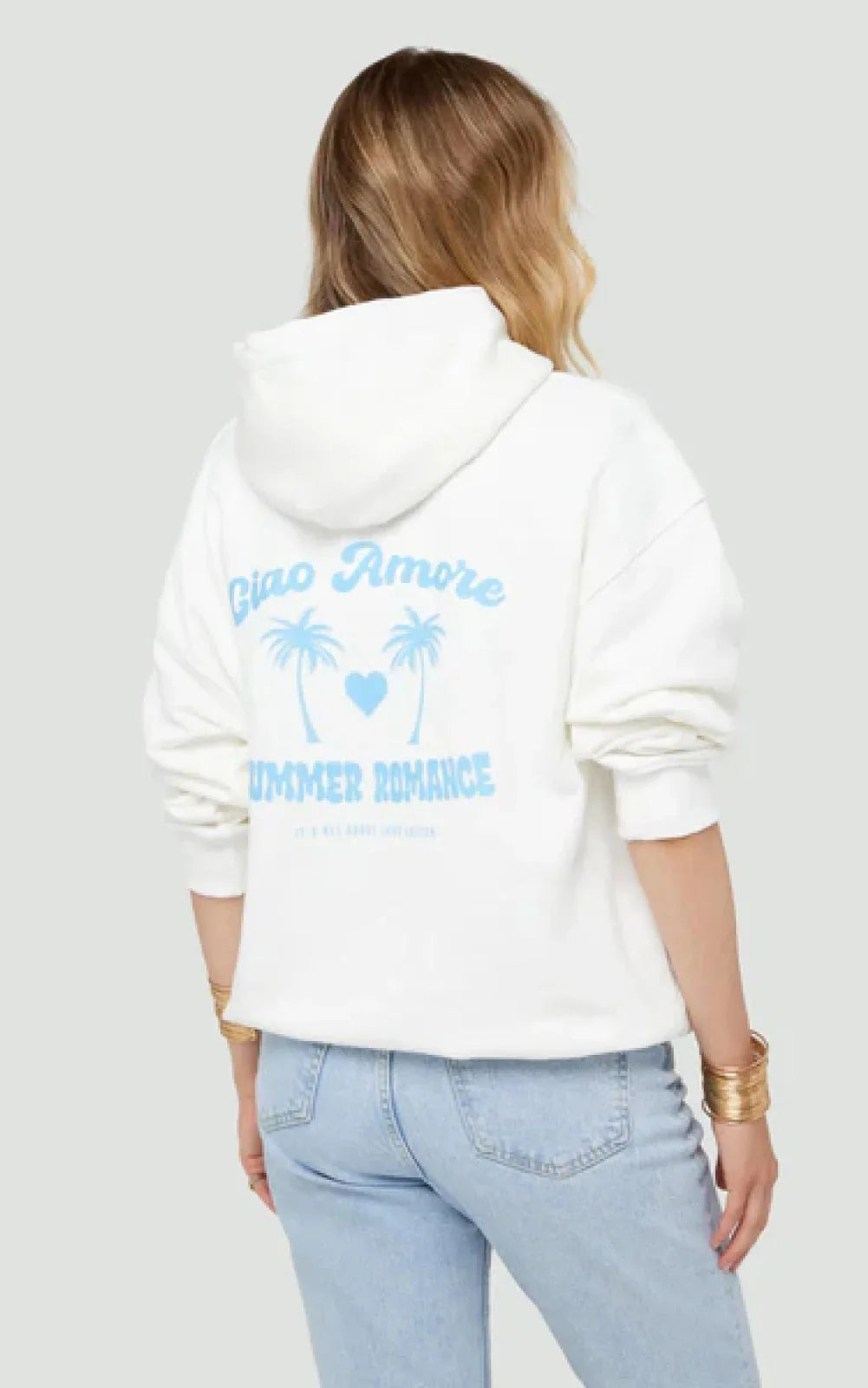 Felpe con cappuccio Donna Ciao Amore - Hoodie Summer Romance - Bianco