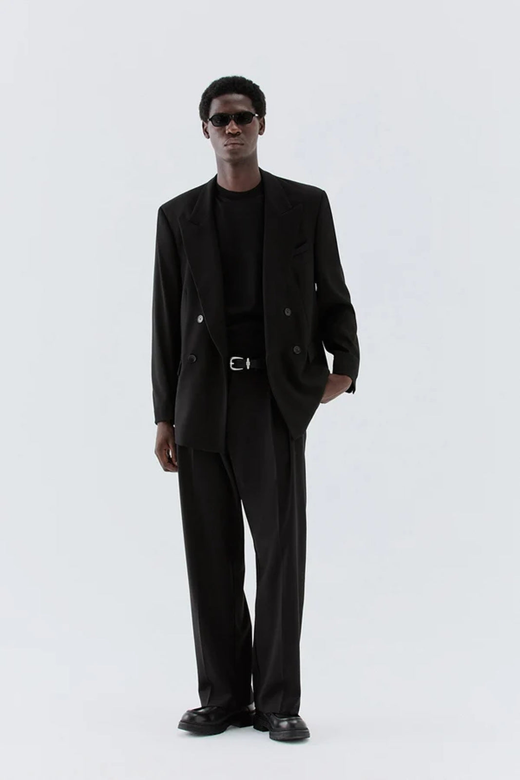 Giacca I'm Brian Doppiopetto Oversize Uomo – Nero