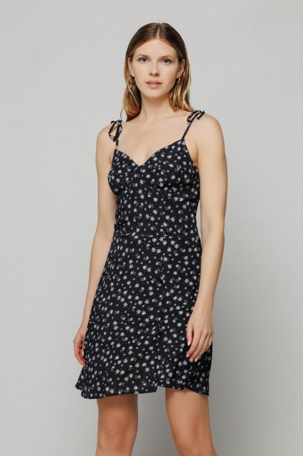 Vestiti casual Donna Mar de Margaritas - Abito Corto In Crepe - Nero