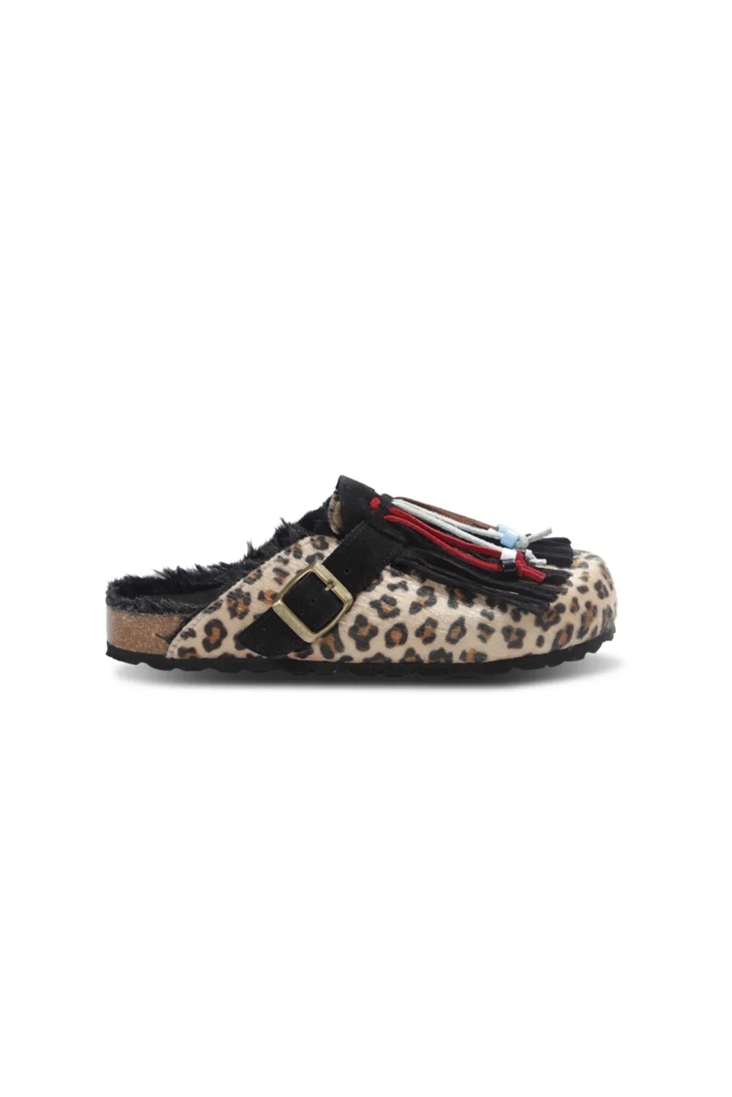 Lagoa Women's Slippers - Dandara+Fringed Ponyskin - Multicolored