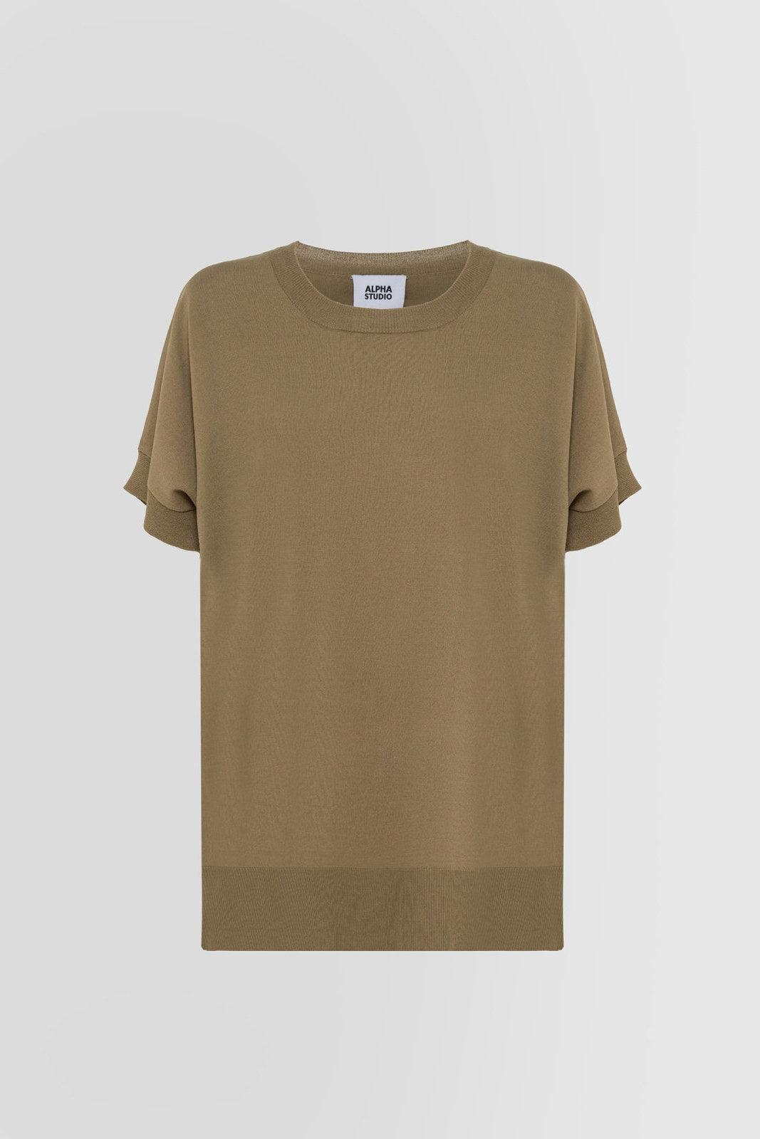 Maglie Donna Alpha Studio - Giro M/M Oversize - Sabbia