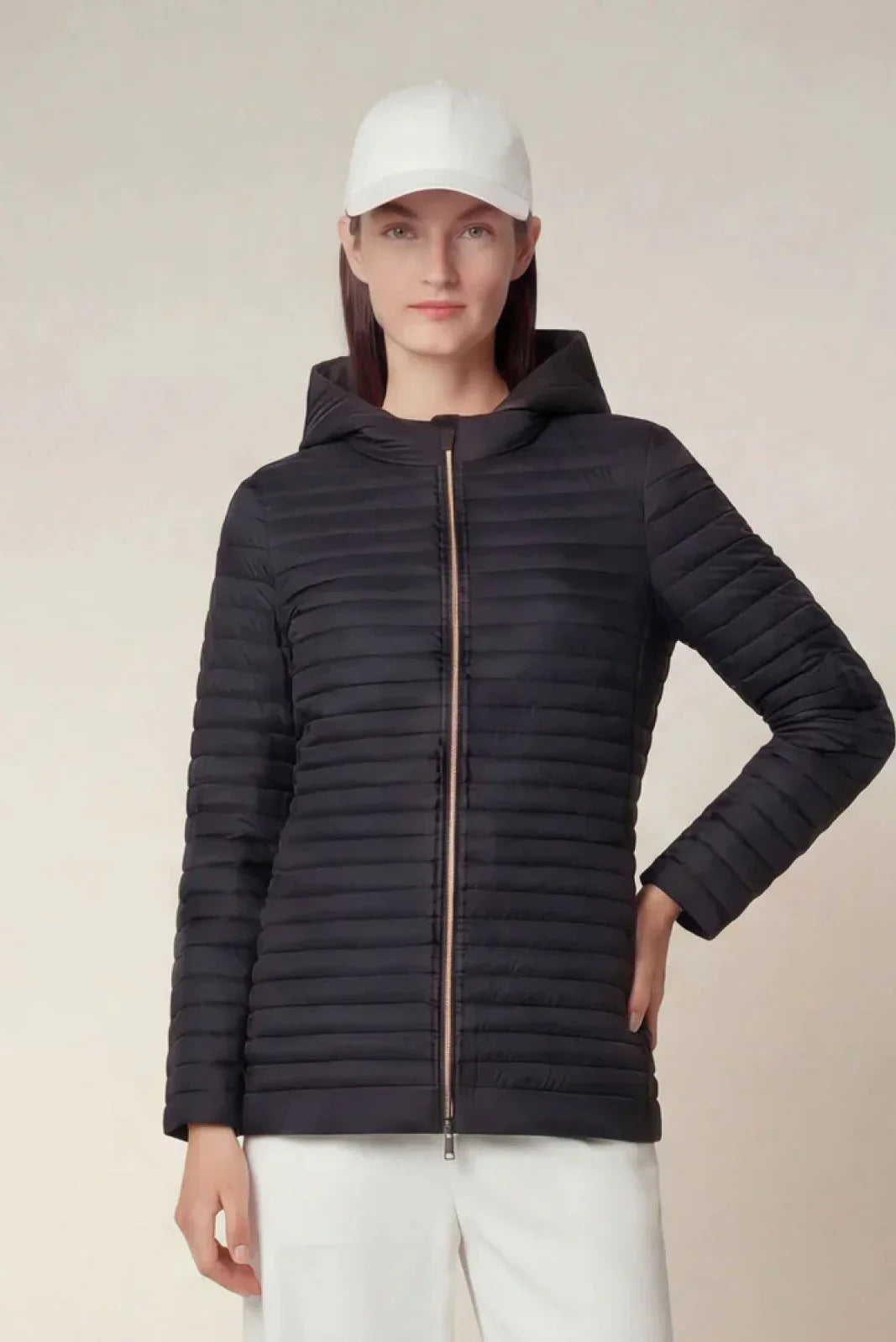 Save The Duck Women's Down Jackets - Hooded Coat - Black