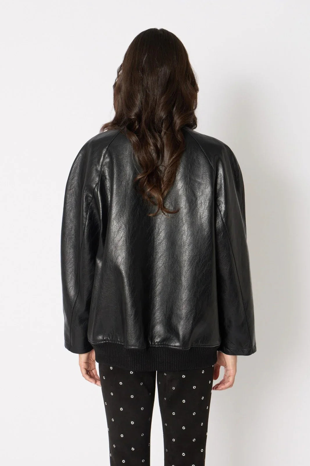Berenice Women's Jackets - Leather-Like Blouson - Black