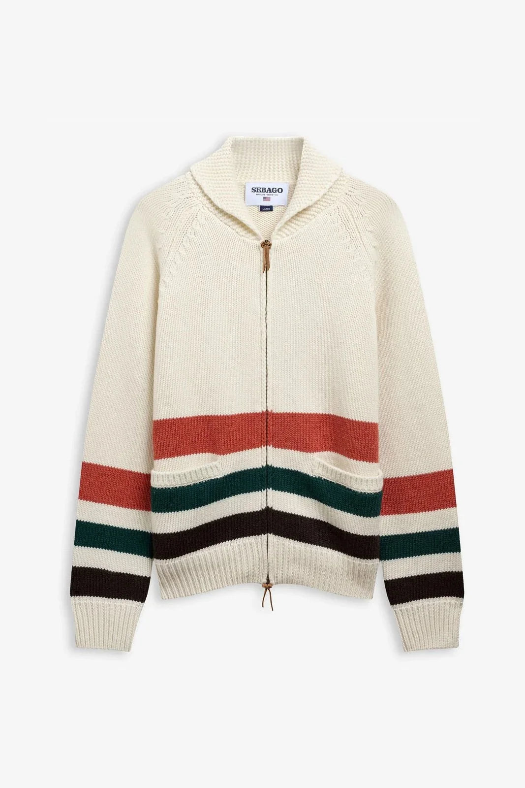 Maglione con zip Sebago Dyer Bay Uomo – Panna