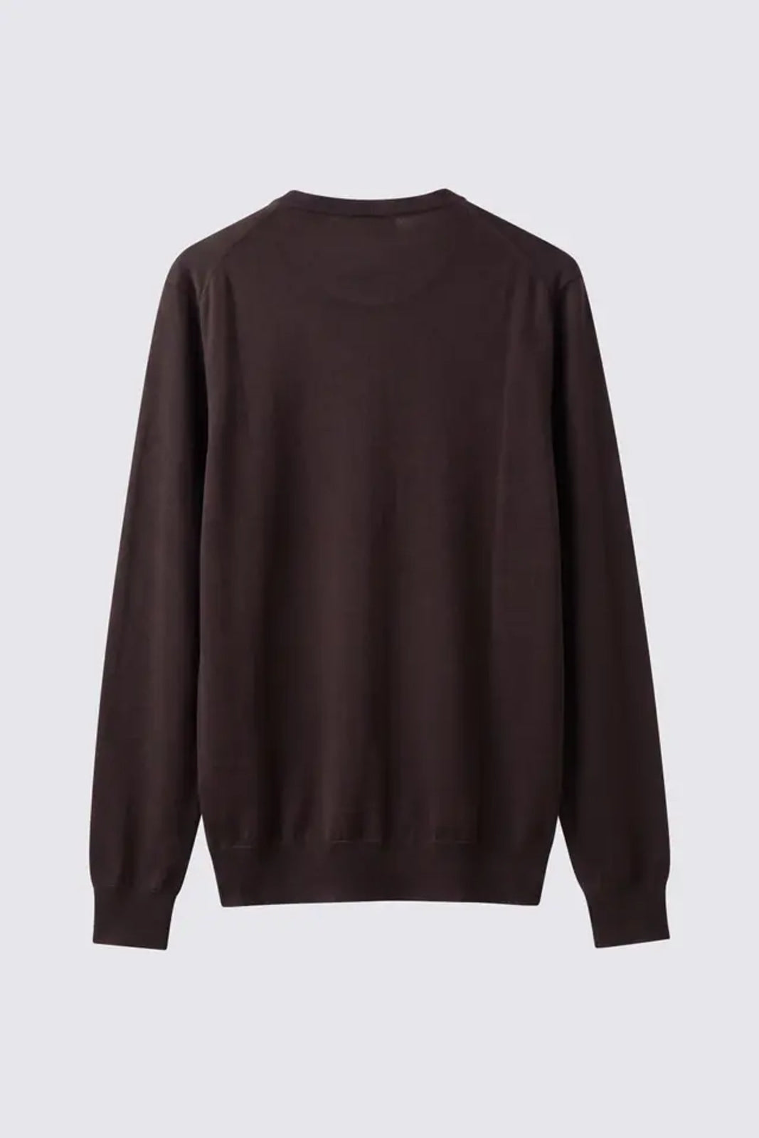 Drumohr Men's Knitwear - Long Sleeve Crew Neck - Brown