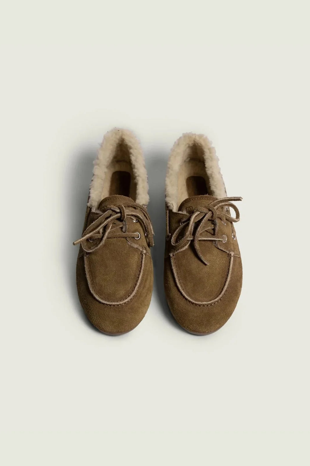 Mocassino Posa Boat Loafer Brushed Fur Suede Donna – Cammello