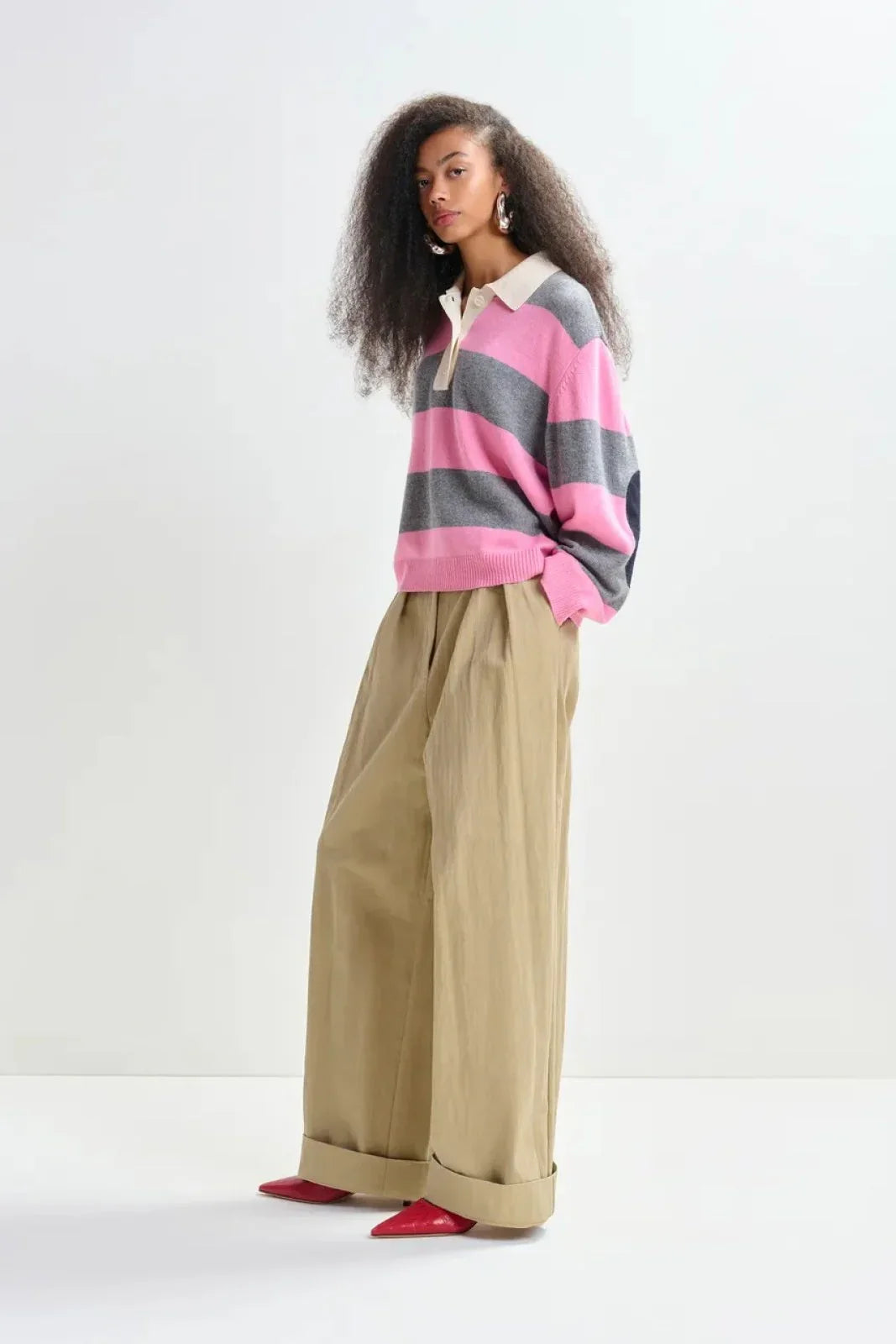 Polo a manica lunga Donna Essentiel Antwerp - Knit Polo - Multicolore