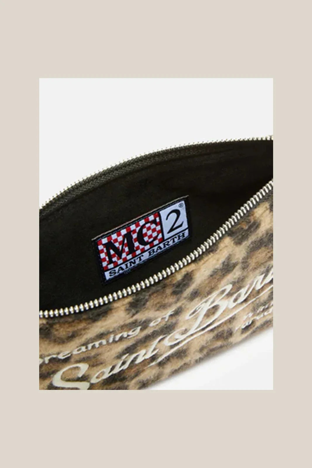 Pochette e Clutch Donna Mc2 Saint Barth - Parisienne Felt Leopard Midi 18 Emb - Multicolore