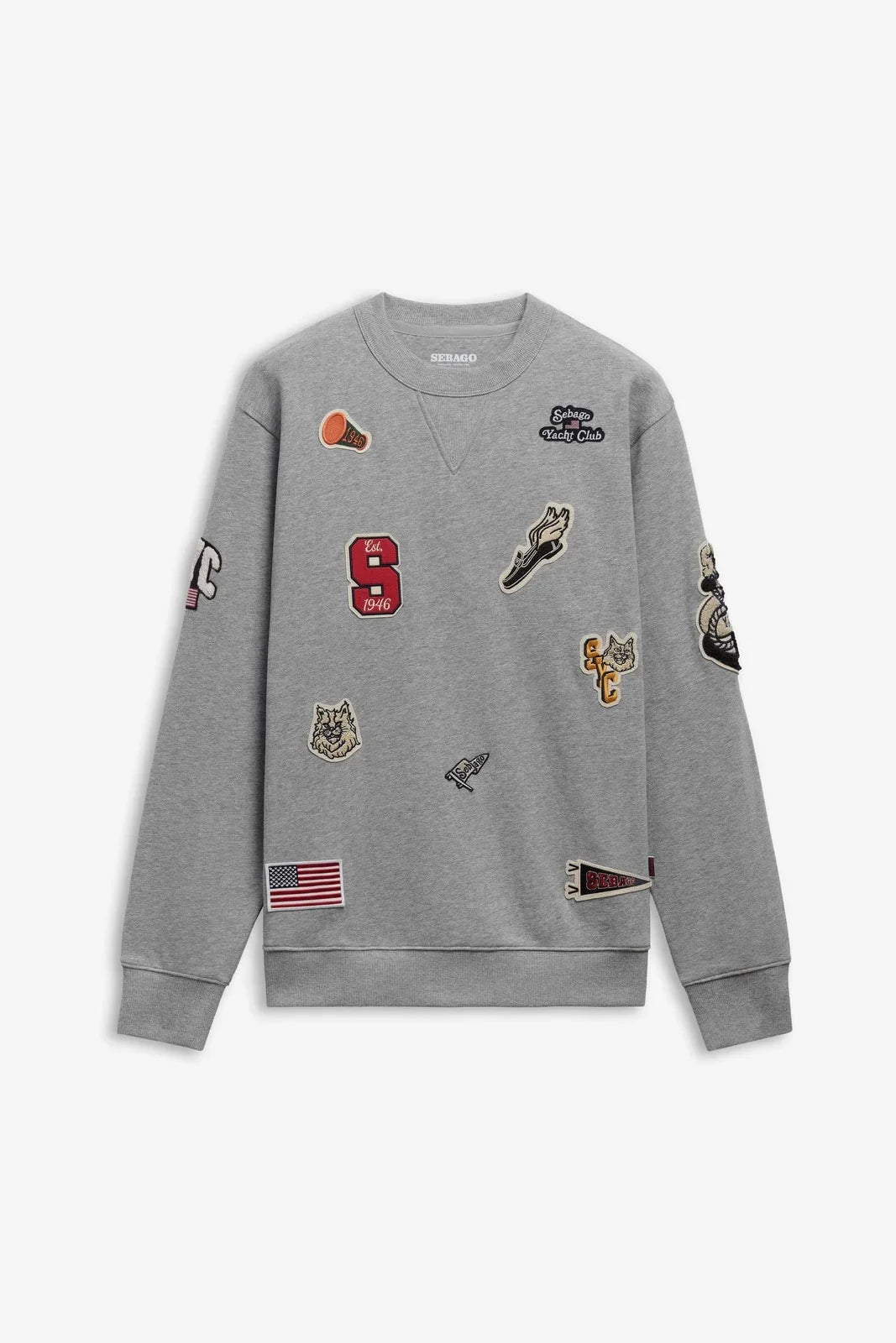 Sebago Men's Crewneck Sweatshirts - Crewneck Sweatshirt - Grey