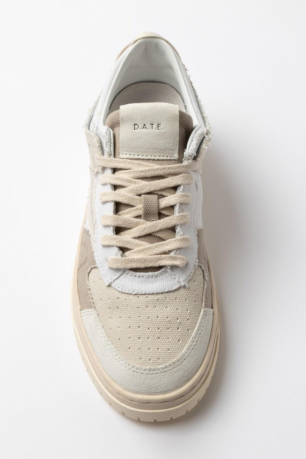 Sneaker Uomo D.A.T.E. - Torneo Fringed Canvas - Beige