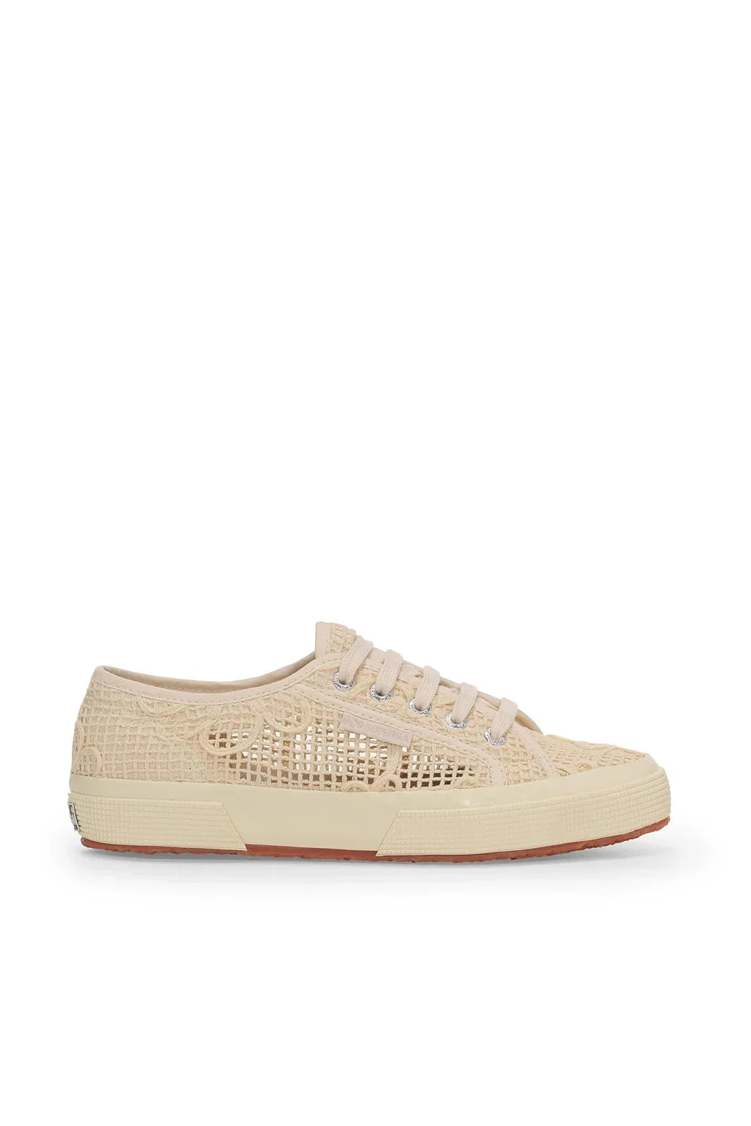 Sneaker Donna Superga - Net Flower Crochet - Beige